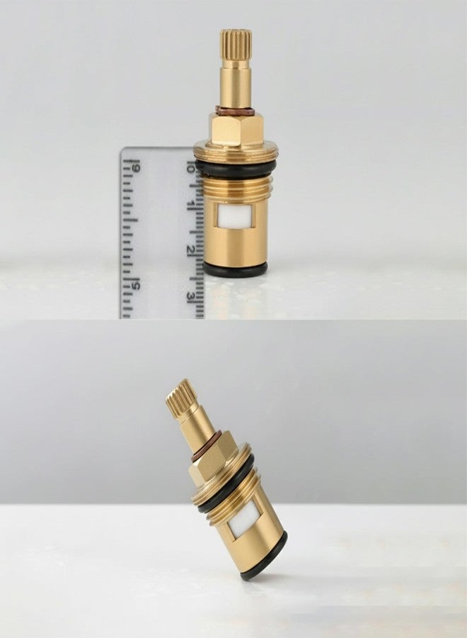 Acetap Brass Ceramic Disc Cartridge Quarter Turn 1/2 Inch, Hot and Cold Bathroom Kitchen Tap Faucet Valve, Spindle For Water Tap (Pack of 5 Piece) - Image 4